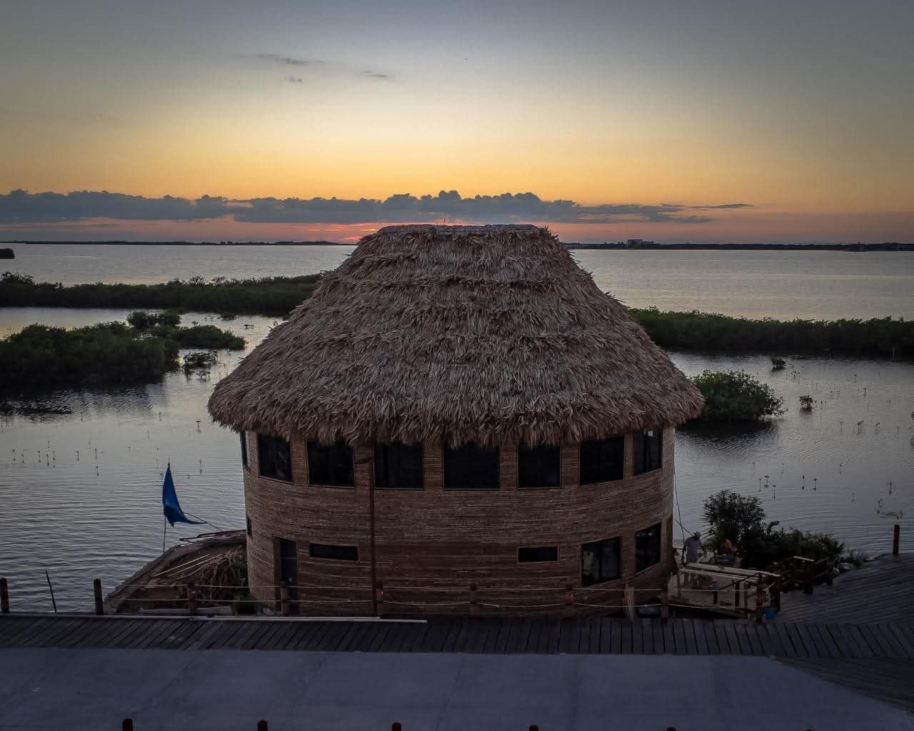 Morning sunrise over the Caribbean — breakfast at The Mayan